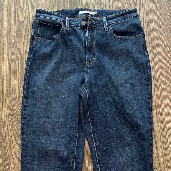 Levi's 721 High-Rise Skinny Jeans Denim Cotton Blend Dark Wash Blue Size 31 - Picture 2 of 12